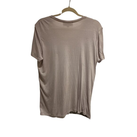 LOFT Women's Leopard Print Short Sleeve Scoop Neck T Shirt Size Large Artsy - Picture 2 of 9